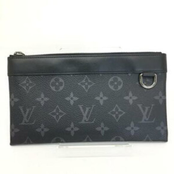 Louis Vuitton Black Monogram Pochette PM Eclipse Discovery Pouch Wallet - Picture 1 of 7